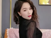 Asian stockings beauty on the sofa teases you